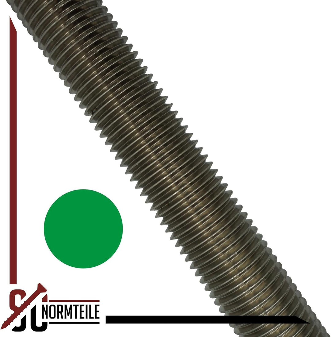 Gewindestange - M5 x 1000 mm - (10 Stück) - DIN 976 / DIN 975 - rostfreier Edelstahl A2 V2A - SC976