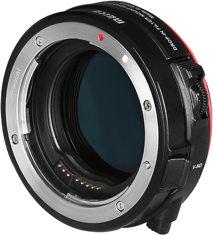 Meike MK-EFTR-C Metal Auto-Focus Mount Lens Adapter with Drop-in Filters for Canon EF/EF-S Lenses to