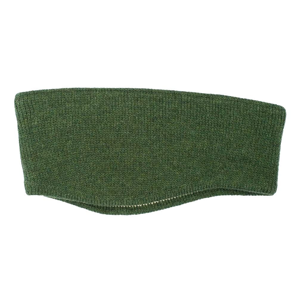 FosterNatur, Merino Stirnband mit Ohr, 100% Wolle (Baumwollfutter) Grün, Grün