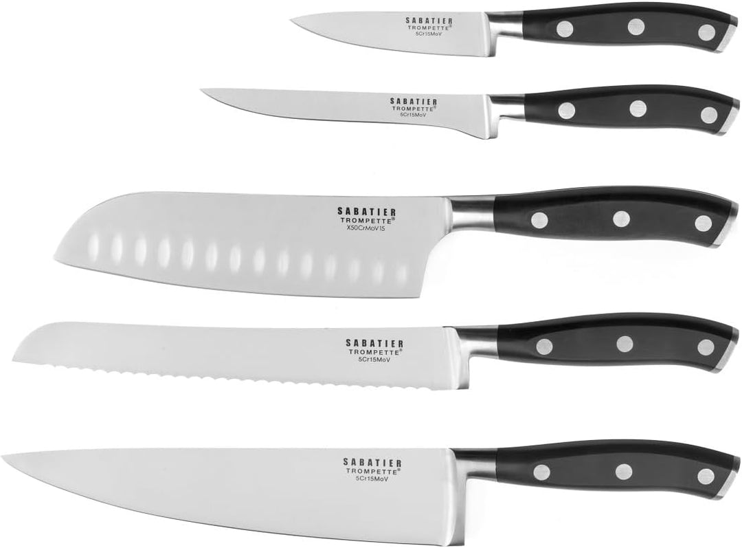 Sabatier 865700MBA101K Küchenmesser Vulcano, 5-teilig Set mit 5 Stück, Set mit 5 Stück