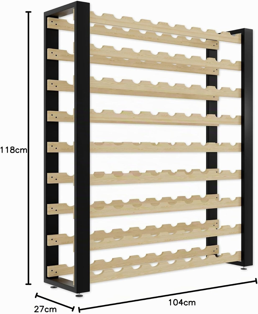 Lenmar Serie RW Weinregal aus Holz für Flaschen, LOFT, Flaschen, Wein, Flaschenregal, Kellerregal, R