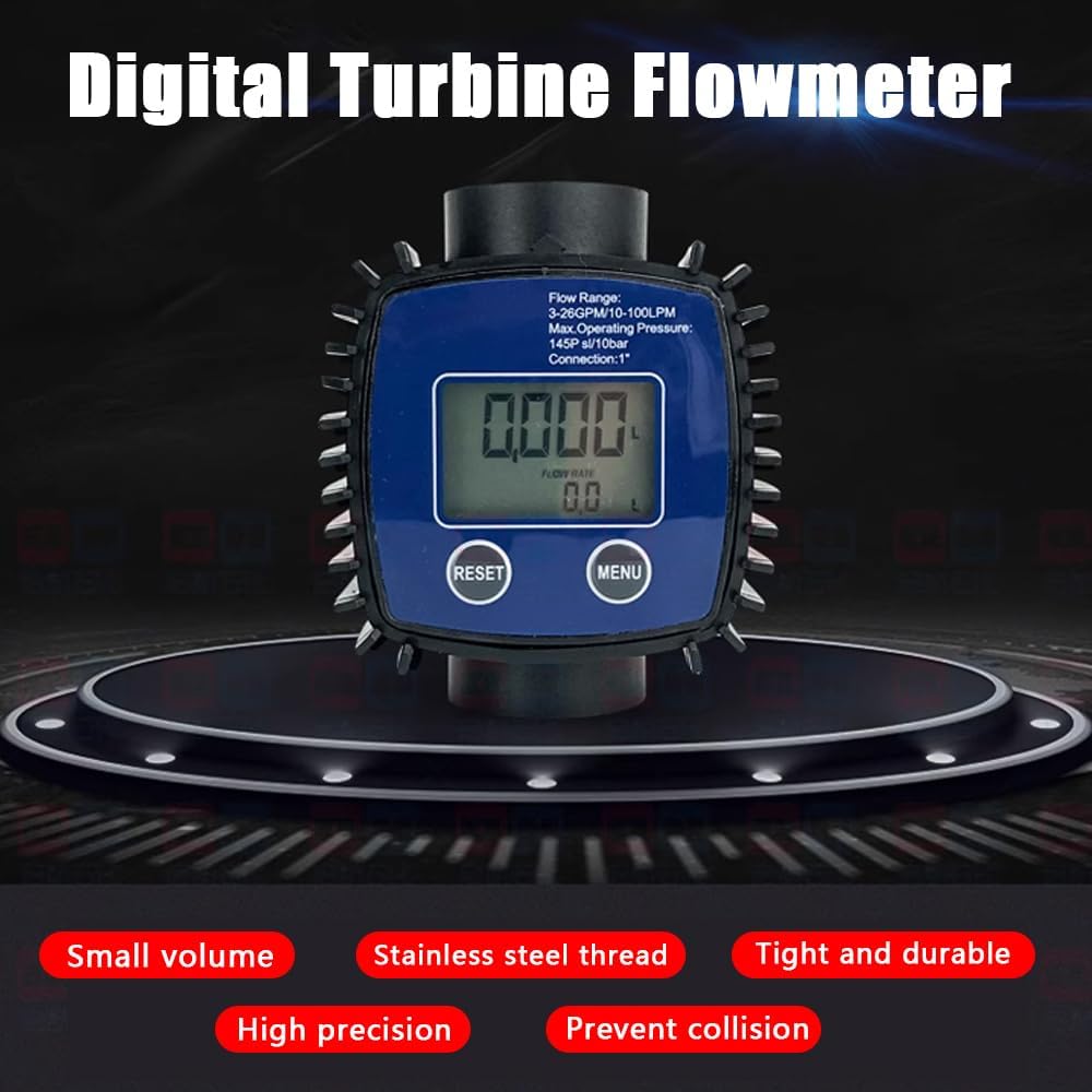Durchflussmesser Digitalanzeige, Hochpräziser Wasser-Diesel-Durchflussmesser, Durchflussmesser für D