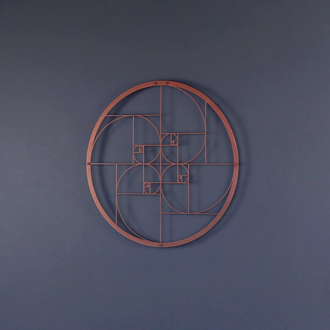 IWA CONCEPT Golden Ratio Metall Wanddekoration | Einzigartige Moderne Dekoration für Wohnzimmer | Me