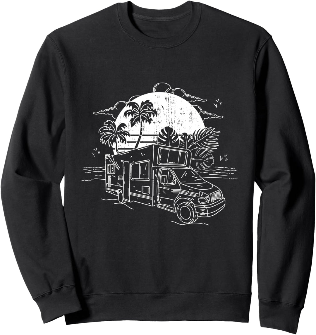 Wohnmobil Camping Sonnenuntergang Sweatshirt