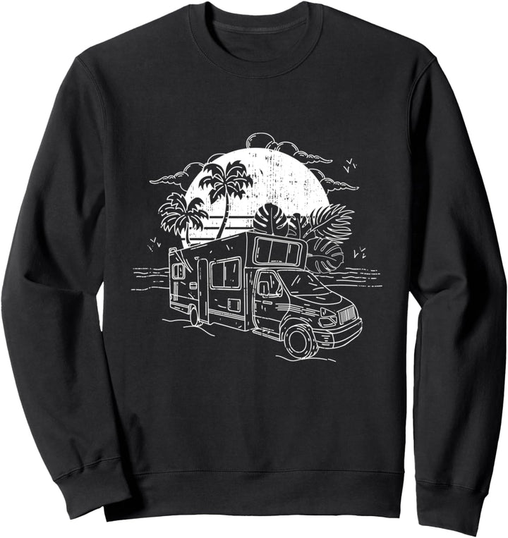 Wohnmobil Camping Sonnenuntergang Sweatshirt