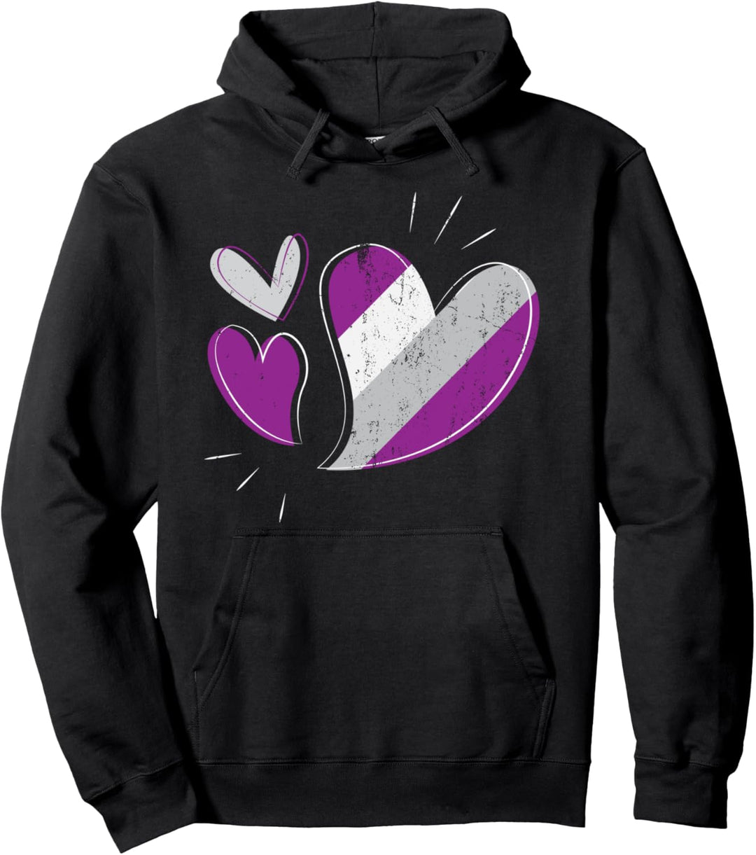 Herz Ace Flagge Genderfluid LGBTQIA CSD Geschenk Asexuell Pullover Hoodie