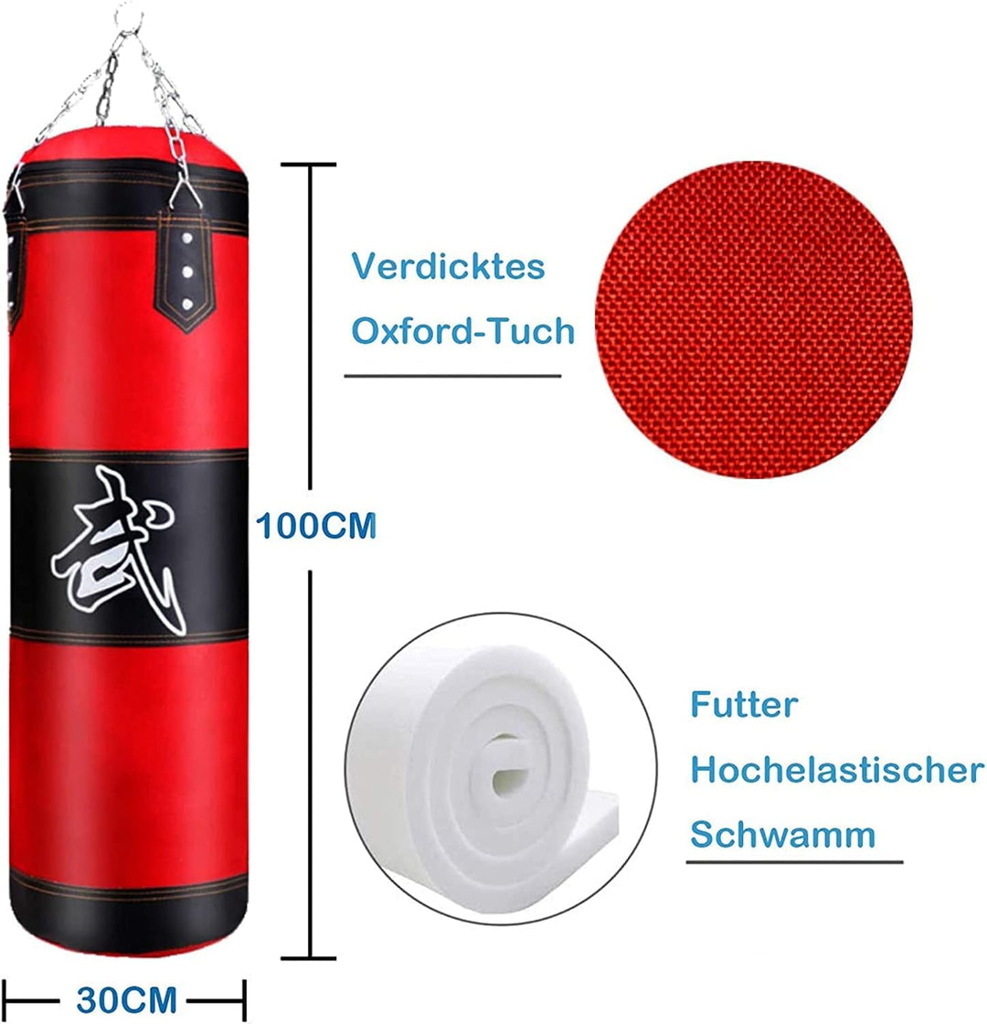 Boxsack Hängende Punchingsäcke,Punching Bag,(Keine Füllung) MMA-Boxball Muay Martial Arts Kickbox-Bo