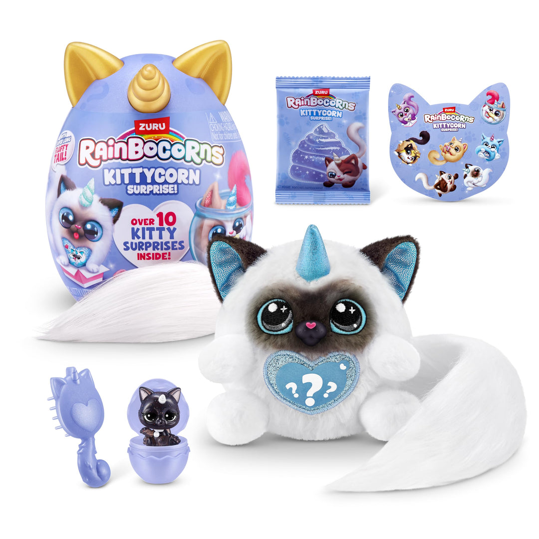 Kittycorn Surprise Serie 3 (Dolly) von ZURU, Plüschtier, Plüsch-Sammeltier, Überraschungseier für Mä