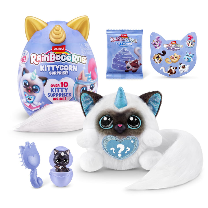 Kittycorn Surprise Serie 3 (Dolly) von ZURU, Plüschtier, Plüsch-Sammeltier, Überraschungseier für Mä