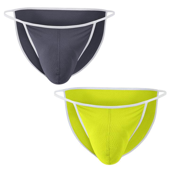 Herren Slips Sexy Herren Unterwäsche Slips mit grosser Balltasche Niedriger Bund Unterhosen Männer D