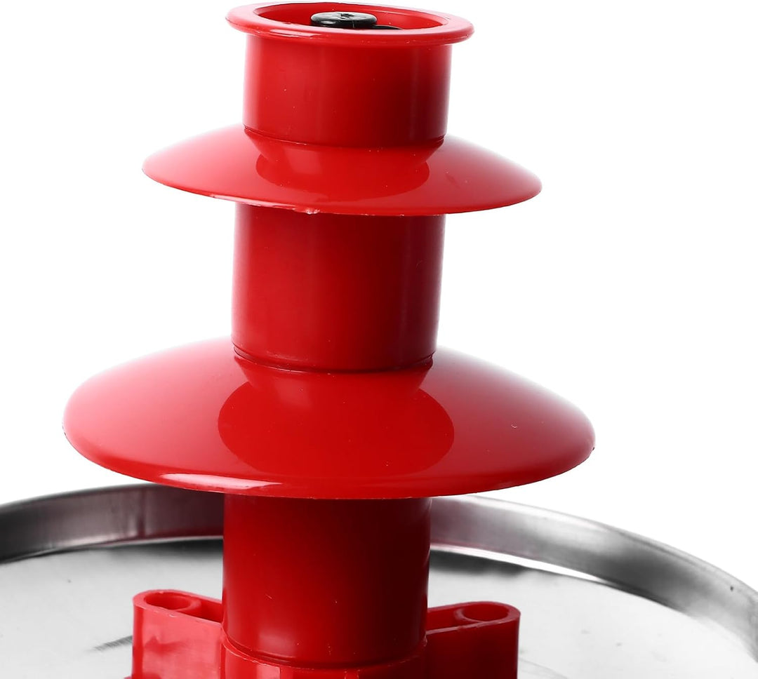 3-stufige Schokoladenbrunnenmaschine, 17-Unzen-elektrisches Schokoladenfonduebrunnen-Set mit Servier