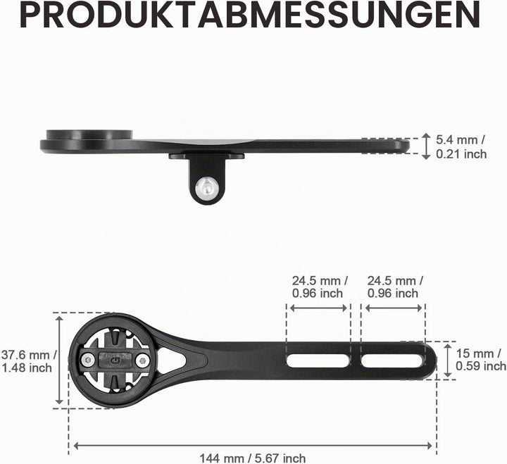 Fahrrad Halterung für Aero Lenker,Aero Integrated Handlebar Out Front Combo Mount Kompatibel mit Gar