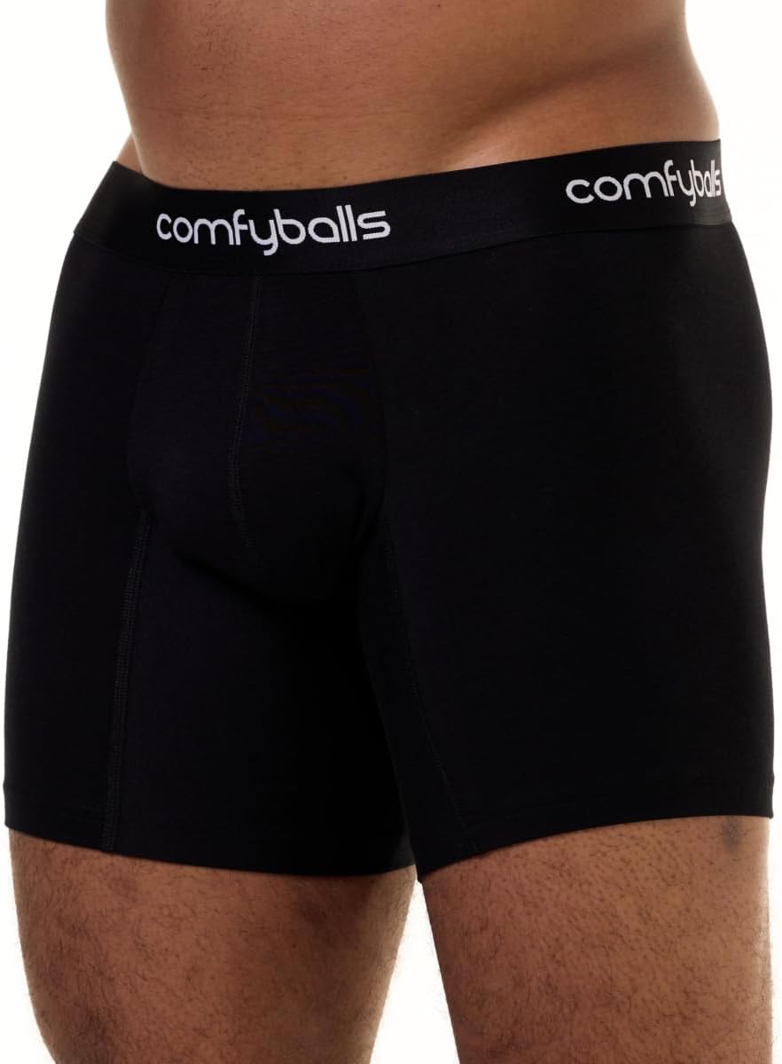Comfyballs Premium Boxershorts aus weichem Lyocell-Gewebe, Boxershorts in Lang-Modell, Herren-Boxers