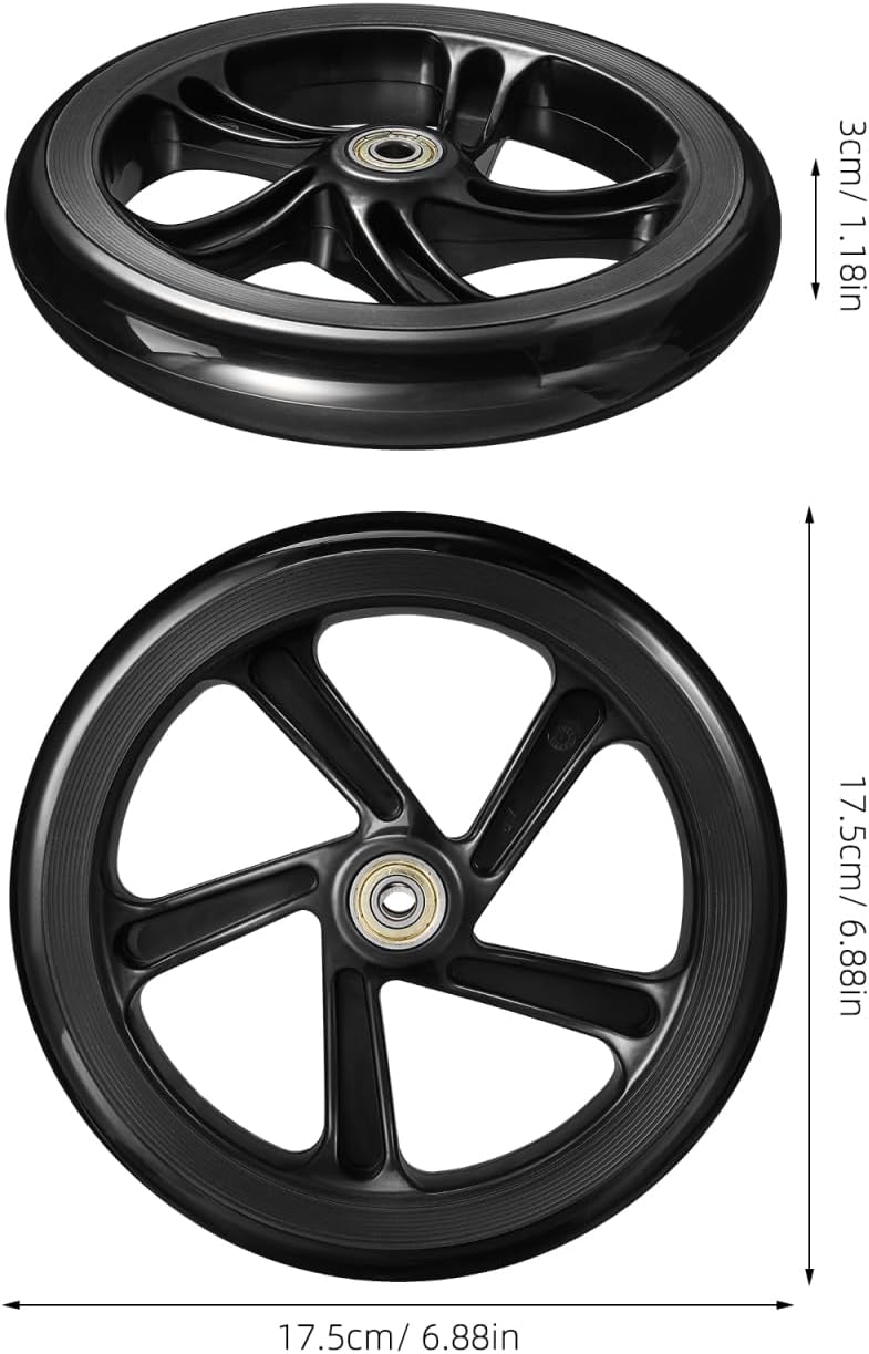 Healeved Professionelle Pu Rollerräder 6.89 Zoll 2 Stück Verschleissfeste Ersatzräder Für Skateboard