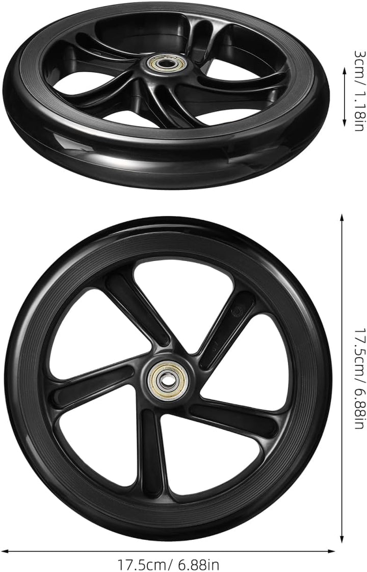 Healeved Professionelle Pu Rollerräder 6.89 Zoll 2 Stück Verschleissfeste Ersatzräder Für Skateboard