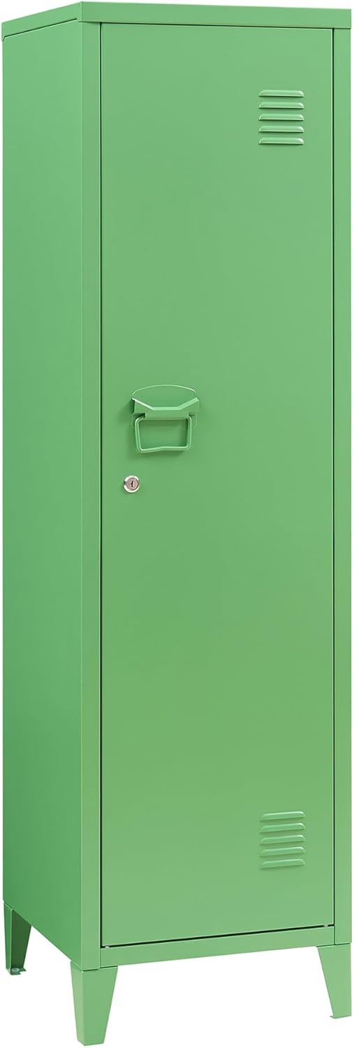 [en.casa] Einzelspind Kurikka Metallspind mit 2 Ablagen 137 x 38 x 38 cm abschliessbar Schliessfachs
