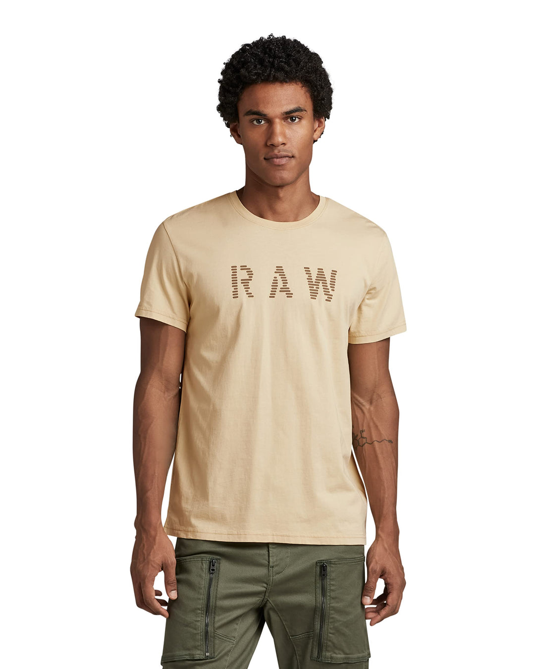 G-STAR RAW Herren Raw T-Shirts XS Beige (Postbag D22776-c506-1868), XS Beige (Postbag D22776-c506-18