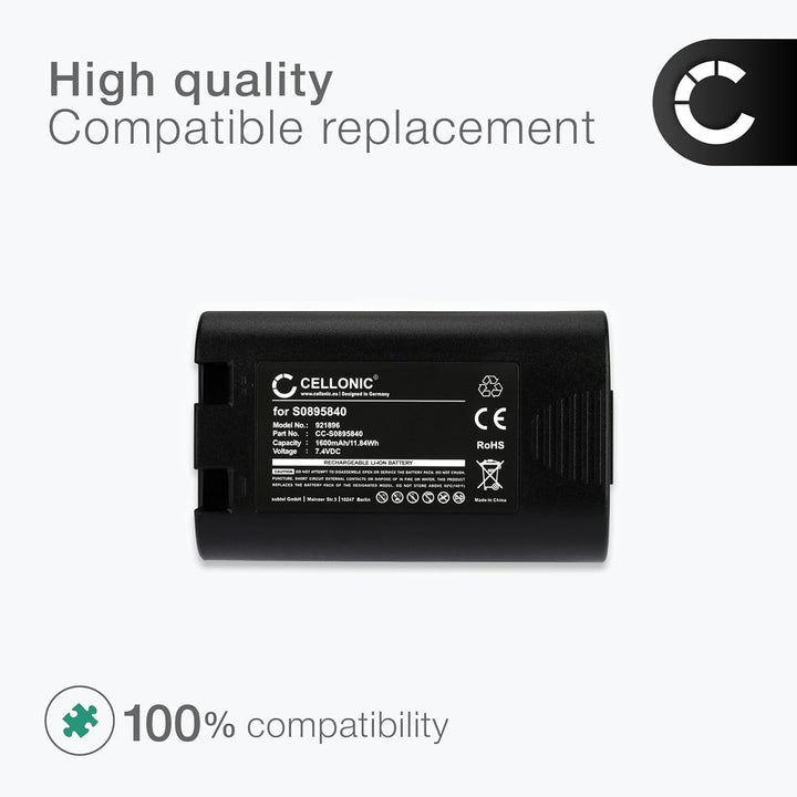 CELLONIC, Akku für Etikettendrucker kompatibel mit Dymo LabelManager 420P, 1759398, Rhino, 4200 (7.4
