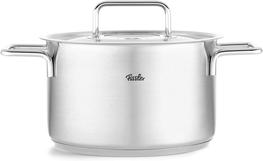 Fissler Pure Collection / Edelstahl-Kochtopf (Ø 20 cm, 3,6L) Töpfe inkl. Metall-Deckel, Innen-Skalie