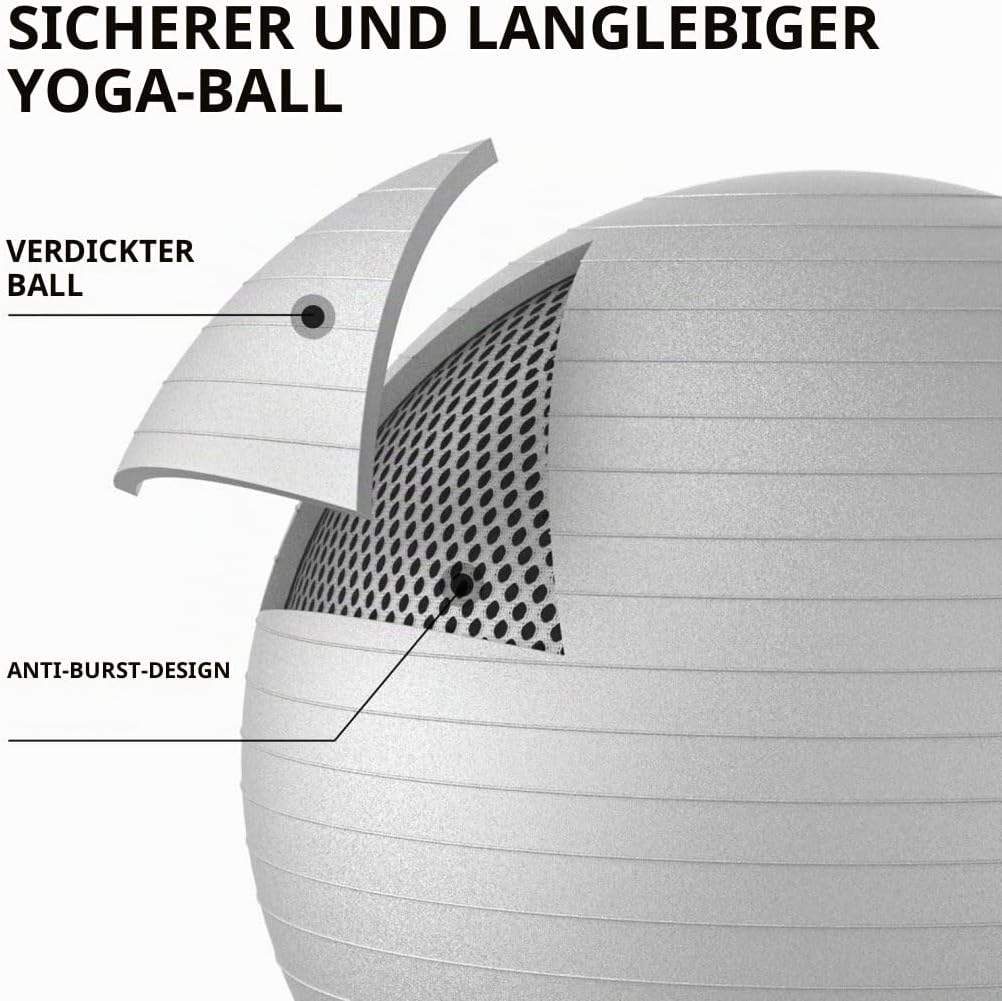 PROIRON Gymnastikball Pezziball Sitzball Trainingsball Fitnessball & Balance für Core-Training mit P