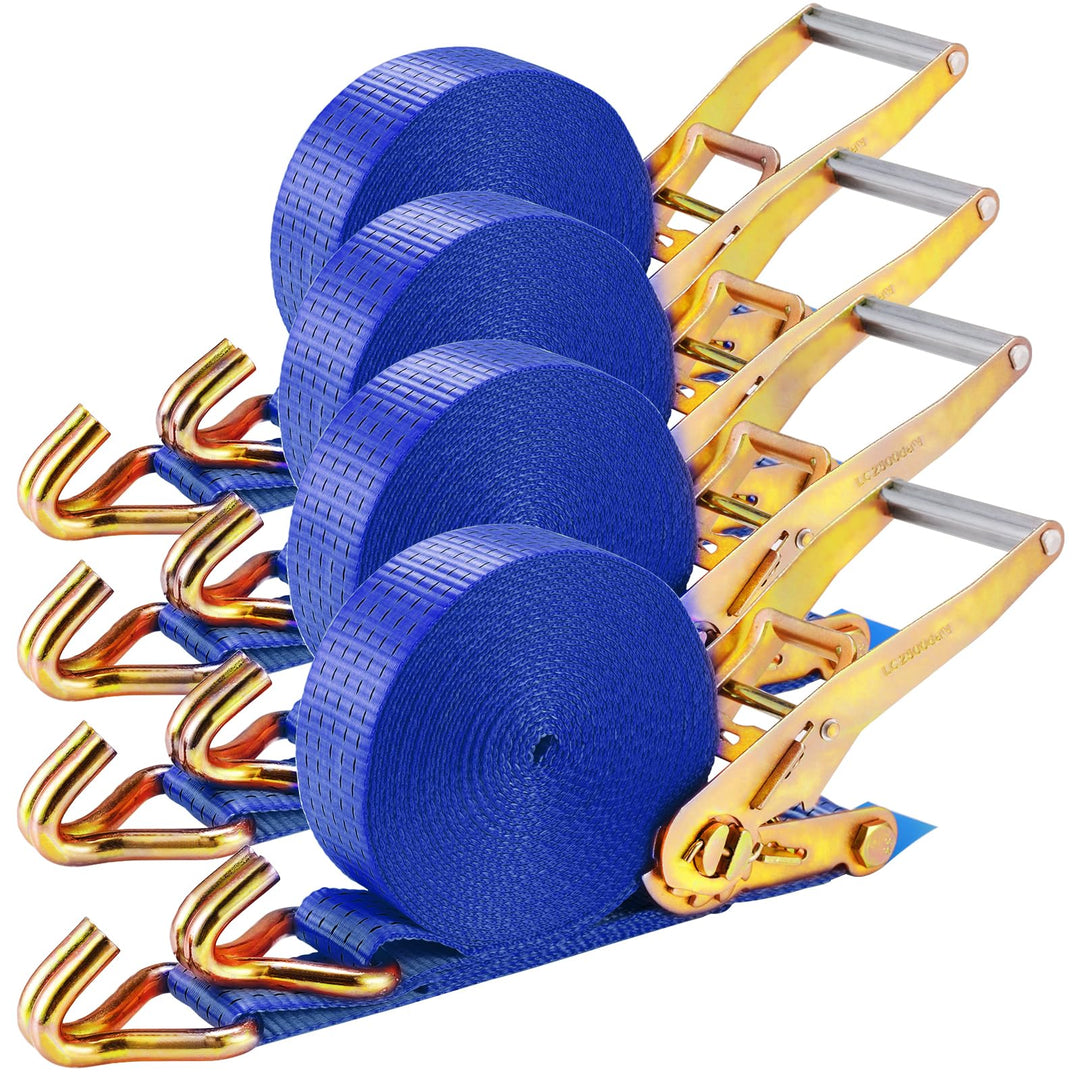 Schwerlast 5000kg Spanngurte mit Ratsche und Haken,4 Stück Spanngurt 9m,Zurrgurte,50mm breit,Ratsche