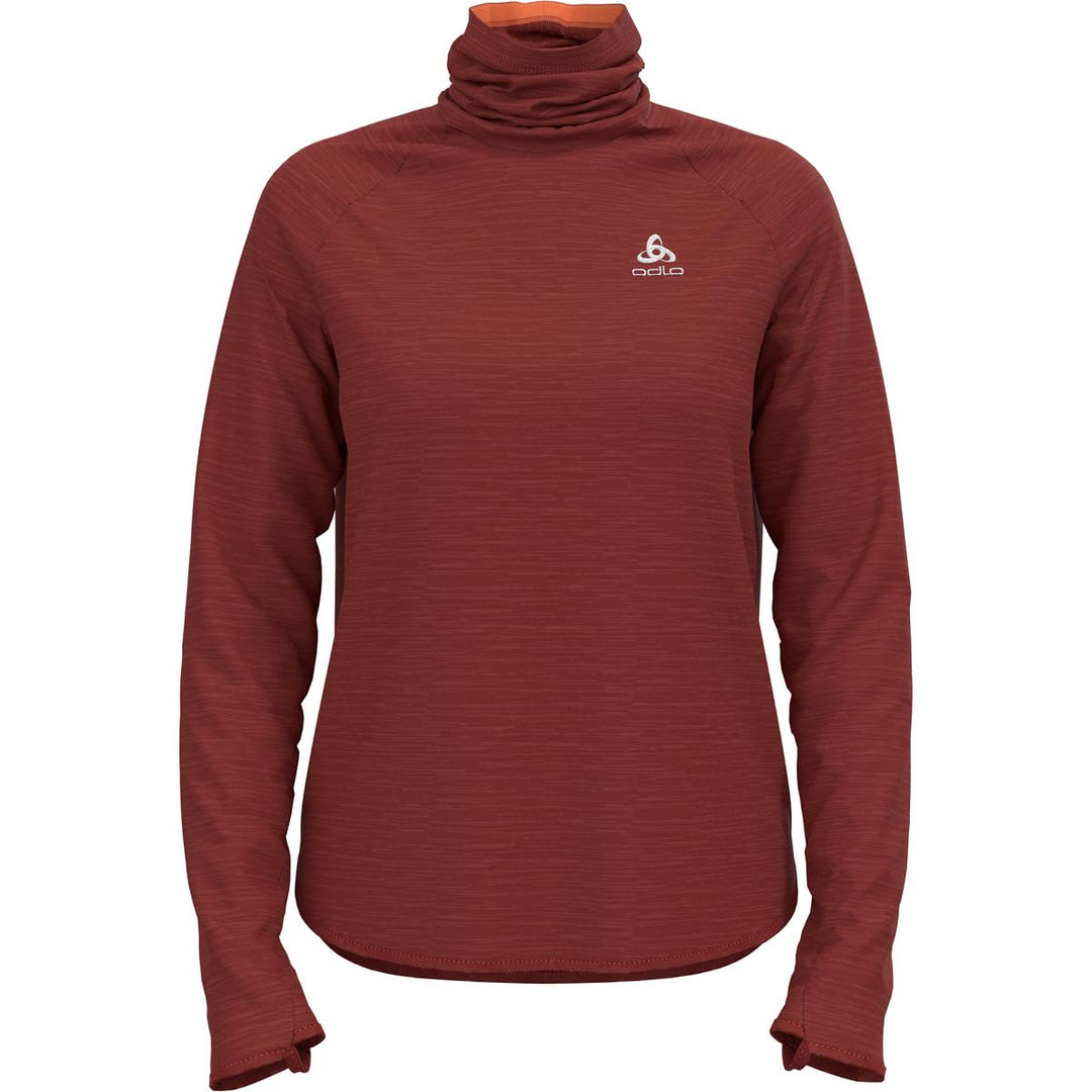 Odlo Damen Run Easy Warm_313611 Shirt XS Spiced Apple Melange, XS Spiced Apple Melange