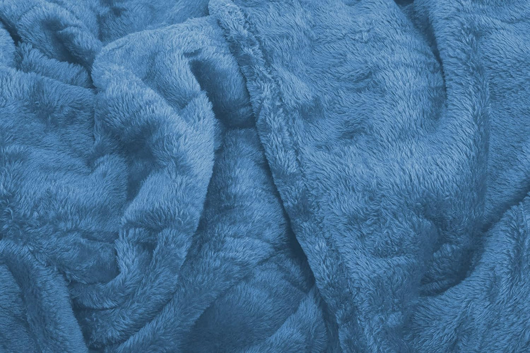 Brandsseller Kuscheldecke Wohndecke Tagesdecke Cashmere Feeling Grössen (220 x 240 cm, Blau/Türkis)