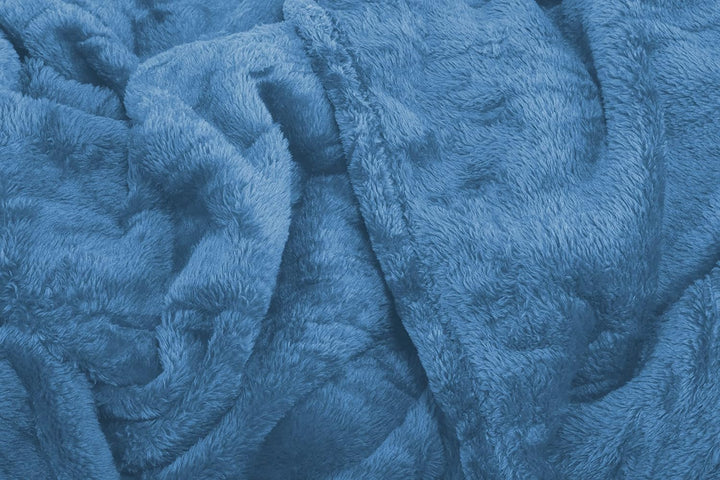 Brandsseller Kuscheldecke Wohndecke Tagesdecke Cashmere Feeling Grössen (220 x 240 cm, Blau/Türkis)