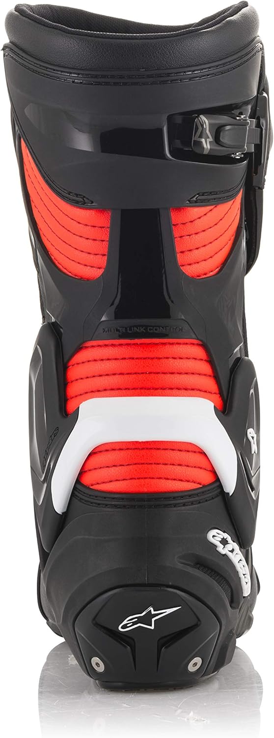 Alpinestars Herren Smx Plus V2 Boots Black/White/Fluo RedMotorcycle Clothing 44 EU Black White Fluo