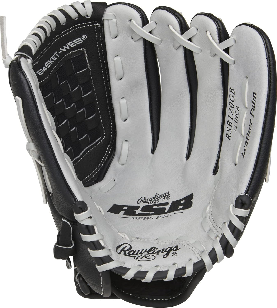 Rawlings RSB Erwachsene Slowpitch Softball Glove Serie Rechte Hand Wurf 30,5 cm – Korbgeflecht Schwa
