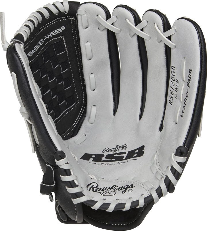 Rawlings RSB Erwachsene Slowpitch Softball Glove Serie Rechte Hand Wurf 30,5 cm – Korbgeflecht Schwa