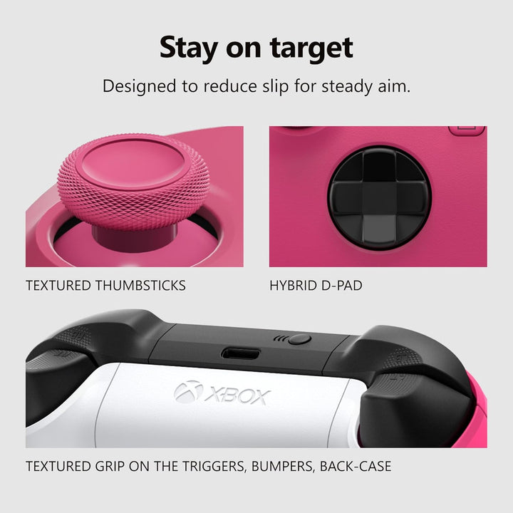 Xbox Wireless Gaming Controller (2025) - Deep Pink - Play on, Windows, Android, iOS, FireTV Sticks,