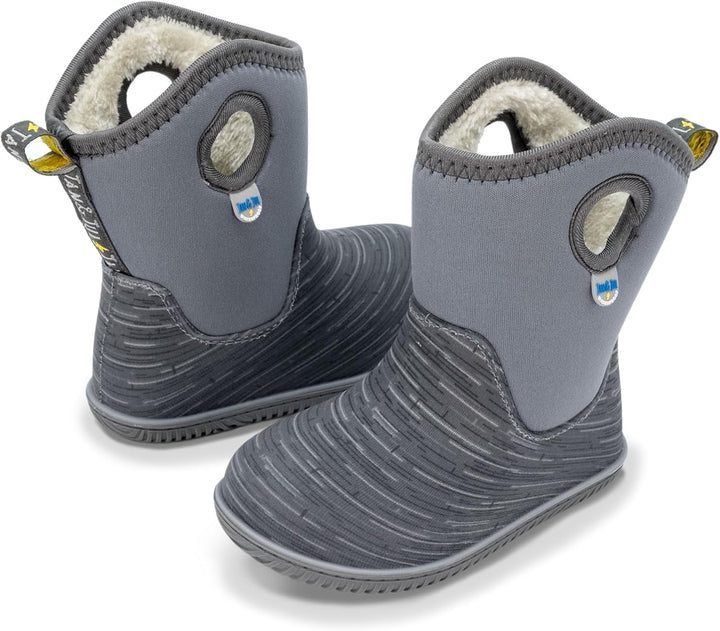 Jan &amp; Jul Wasserdichte Winter-Stiefel für Kinder mit Fleece Gefüttert 21 EU Grau Birke, 21 EU Grau B