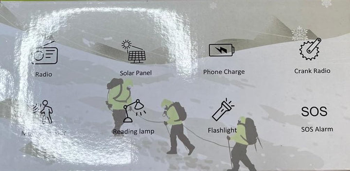 Solarbetriebenes Notfall-Kurbelradio mit AM/FM, 4000mAh wiederaufladbarer Batterie, LED-Taschenlampe