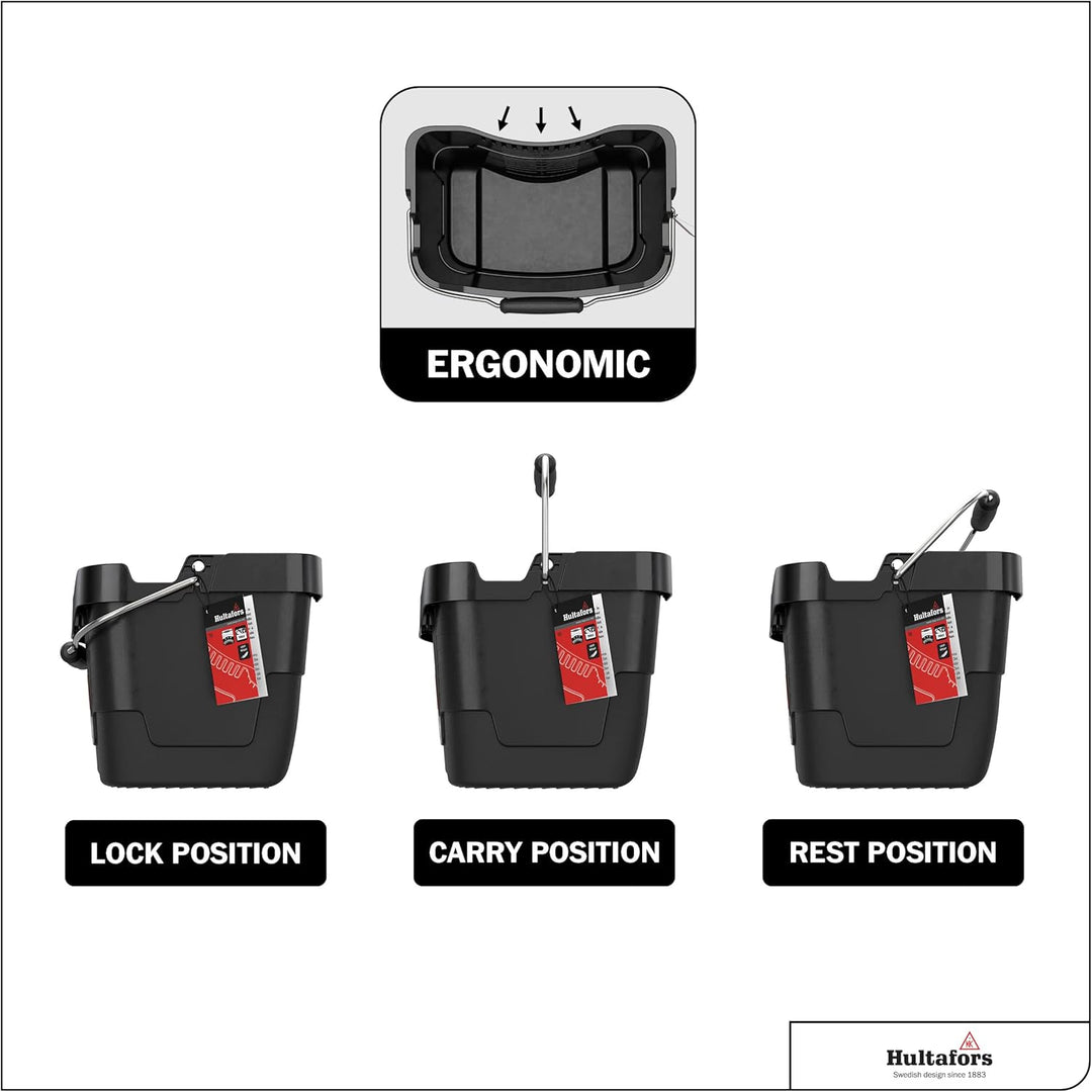 Werkzeugeimer 3er Pack 15 Liter I Hultafors I Hält bis zu 100kg I Ergonomisch geformter ultrastabile