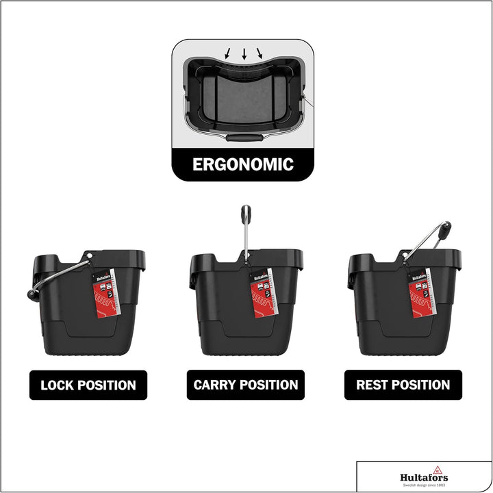 Werkzeugeimer 3er Pack 15 Liter I Hultafors I Hält bis zu 100kg I Ergonomisch geformter ultrastabile