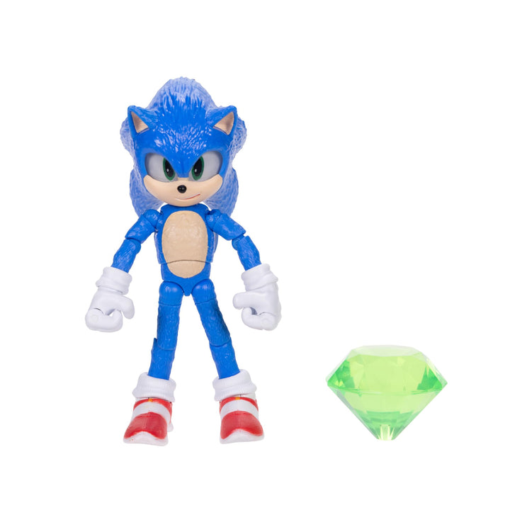 Sonic The Hedgehog Sonic 3 Movie Sonic mit Smaragd-Accessoire, Spielzeugfigur von Jakks Pacific, 13