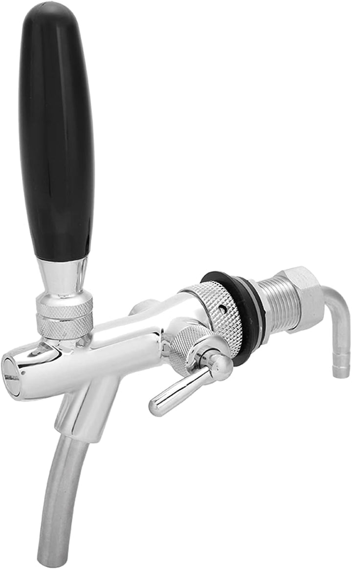 Einstellbare Flusskontrolle Chrome Fassbierhahn Wasserhahn G5/8 Schaft Home Bar Brew Bierfass Dispen
