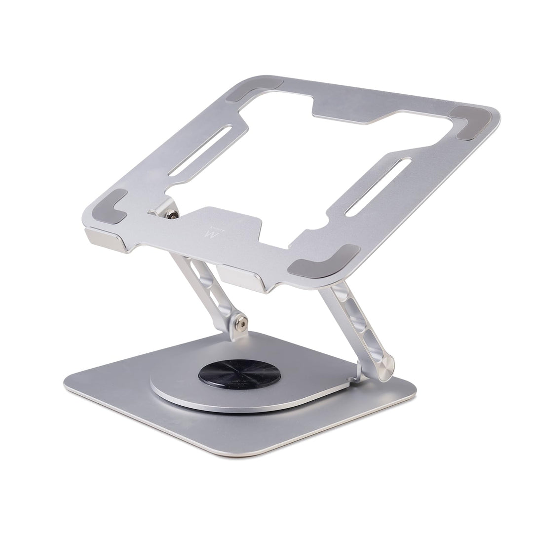 Ewent Laptop Ständer mit 360 Drehbarer Basis aus Aluminiumlegierung, Höhenverstellbar, Belüfteter, V