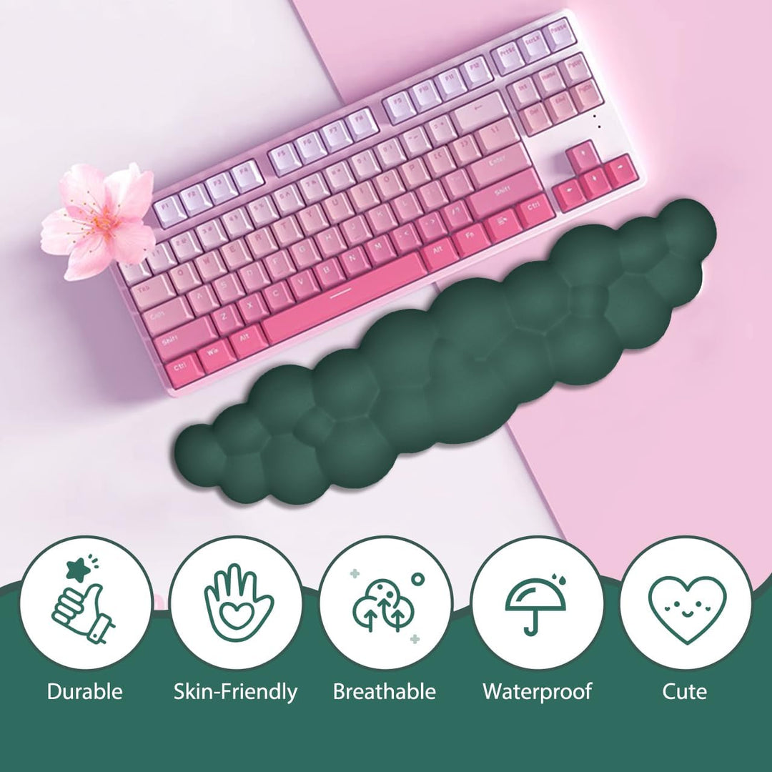 JIKIOU Tastatur-Handgelenkauflage in Wolkenform, mit rutschfester PU-Basis, bequemer Memoryschaum, f
