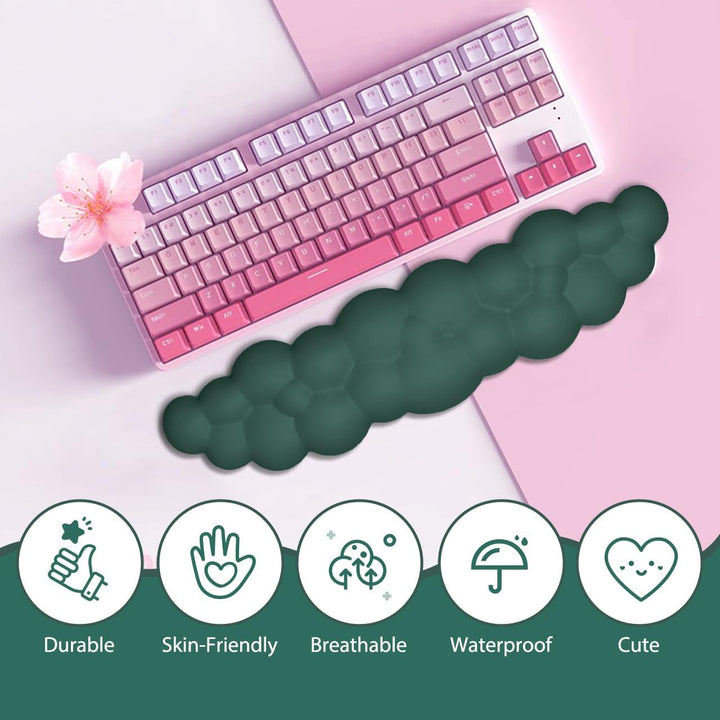 JIKIOU Tastatur-Handgelenkauflage in Wolkenform, mit rutschfester PU-Basis, bequemer Memoryschaum, f