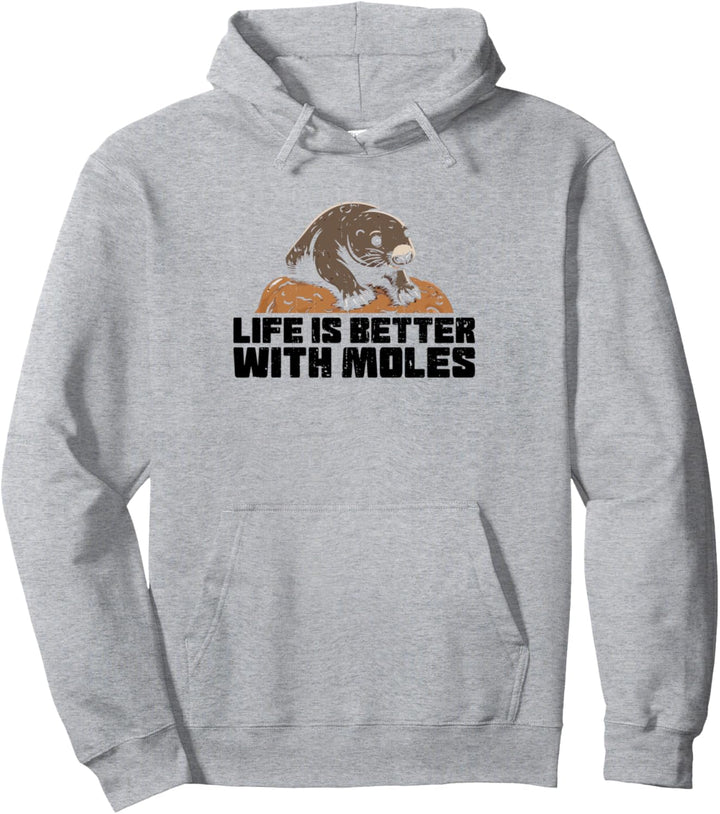 Leben mit Maulwürfen Ironischer Spruch Gärtner Pullover Hoodie