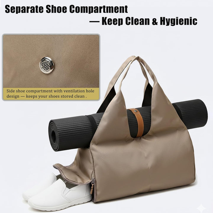Yogatasche Sporttasche Damen Herren mit Schuhfach &amp; Nassfach – Yoga Tasche Fitnesstasche Trainingsta