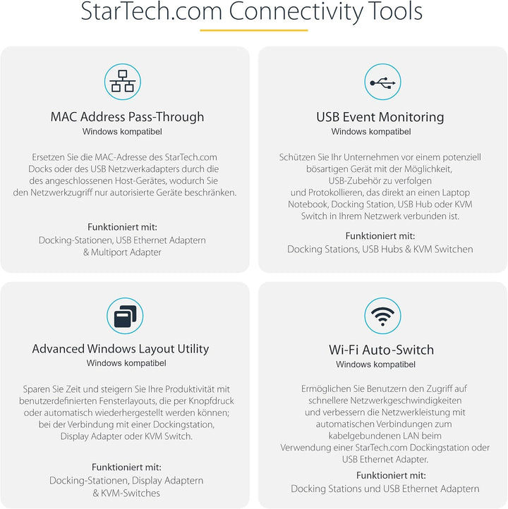 StarTech.com USB C Multiport Adapter, 4K 60Hz HDMI Anschluss, 5Gbit/s USB-A Hub, USB C auf HDMI, 100