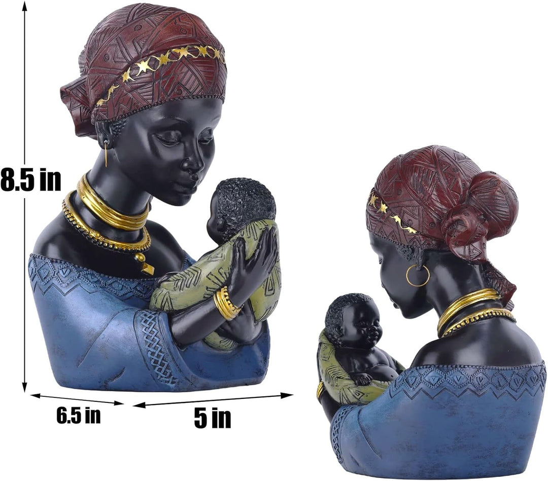 QIANLING Heimdekoration afrikanische Kunstskulpturen, afrikanische Dekoration, afrikanische Frau und