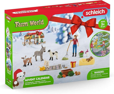 schleich 98983 Adventskalender 2023 FARM WORLD, ab 3 Jahren, FARM WORLD - Spielset, 24 Teile