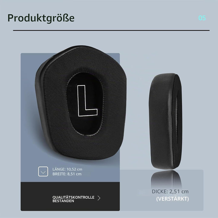 Ersatz-Ohrpolster für Logitech G733 G535 G335 Lightspeed Wireless Gaming Headset, Ohrpolster aus str