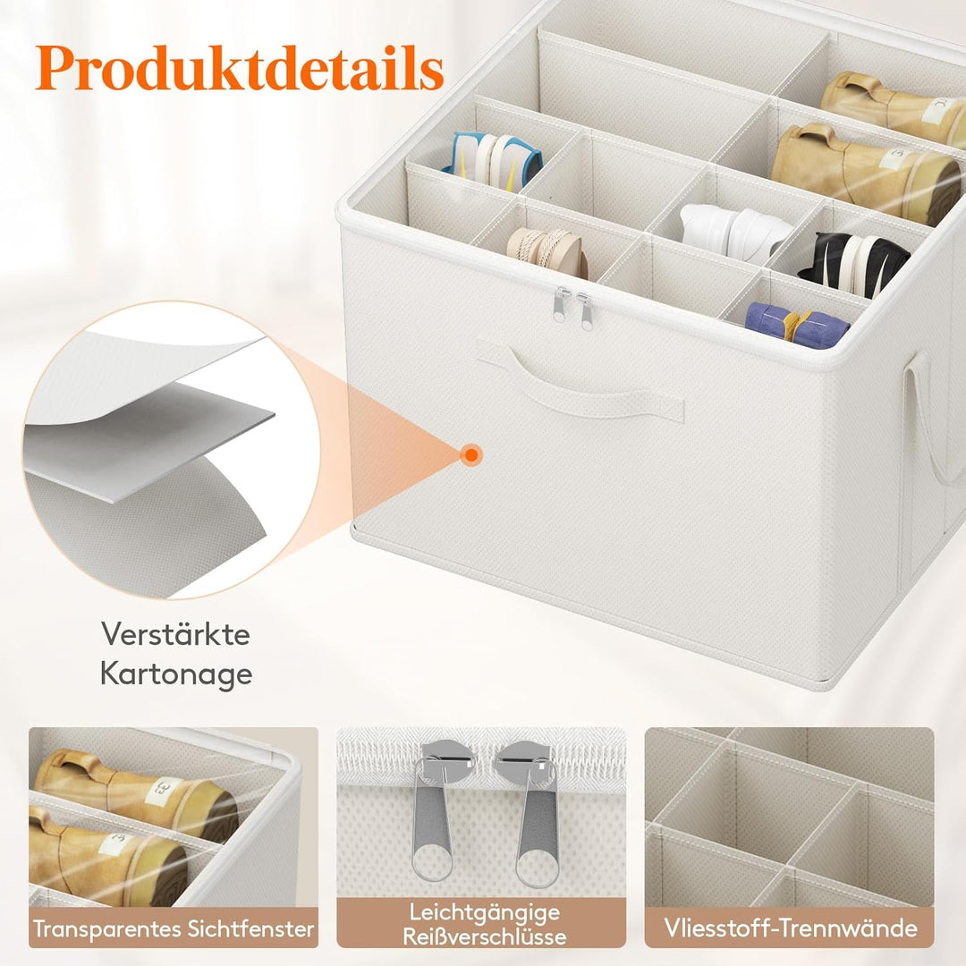 Lifewit Schuhorganizer 1er Set für 8 Paar, Grosser Schuhschran für Closet mit Unterteilungen und Dec