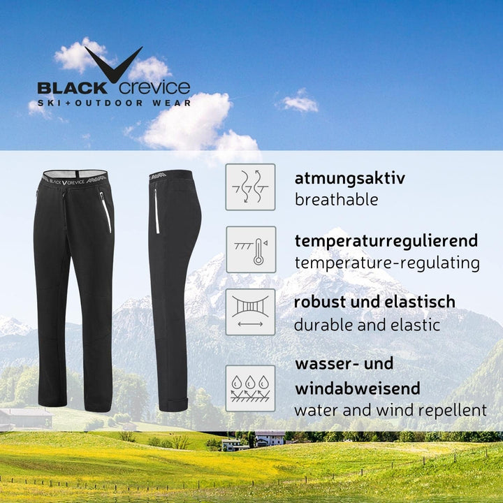 Black Crevice Herren Outdoor Hose I Hochwertige Wanderhose aus 90% Polyester &amp; 10% Spandex I Wassera