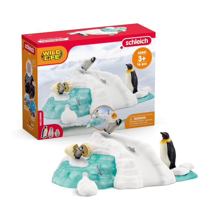 schleich 42661 Pinguin-Familienspass, ab 3 Jahren, WILD LIFE - Spielset, 14 Teile
